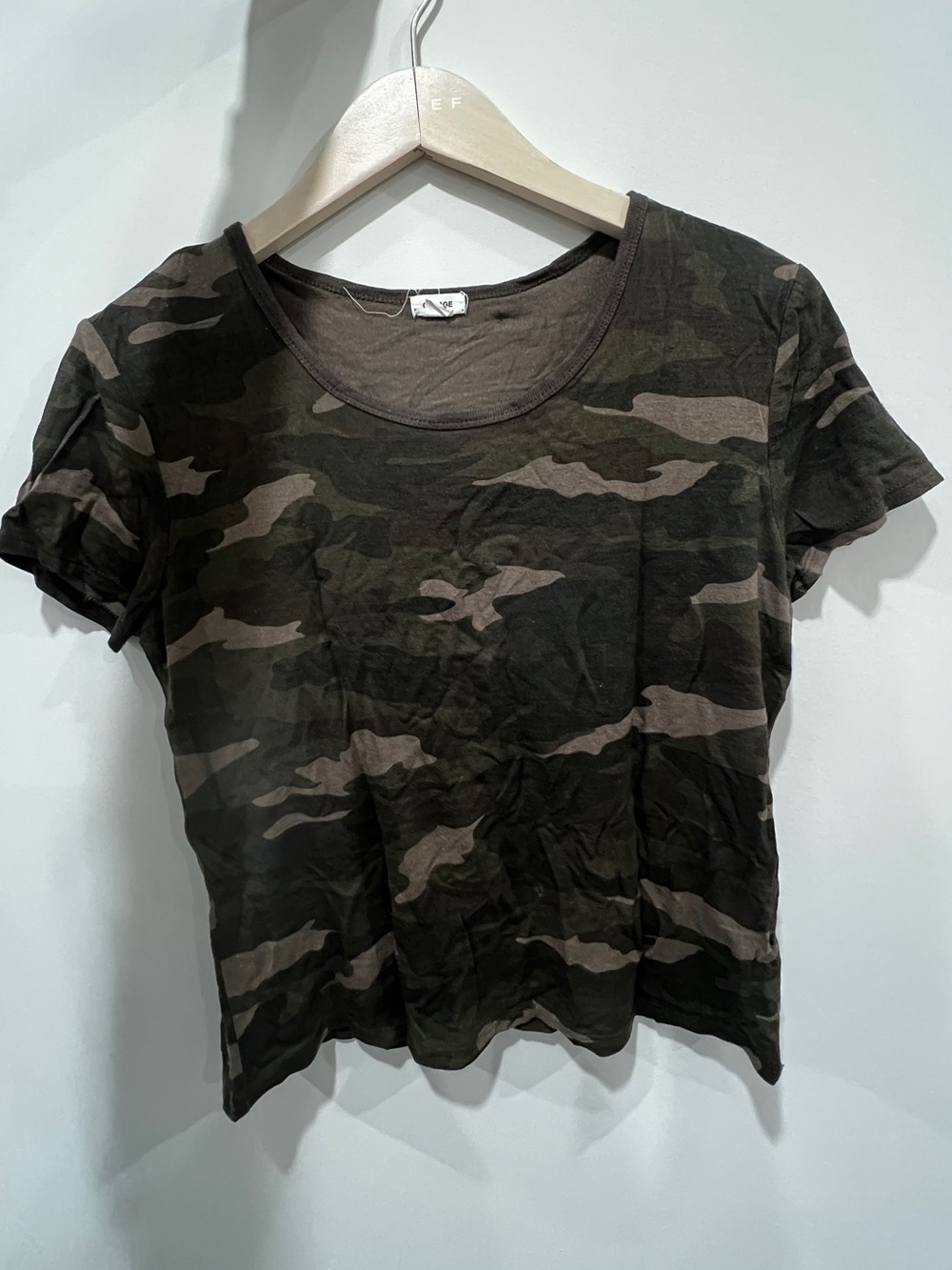 Garage Women's Camo Short Sleeve Tee - Olive & Brown